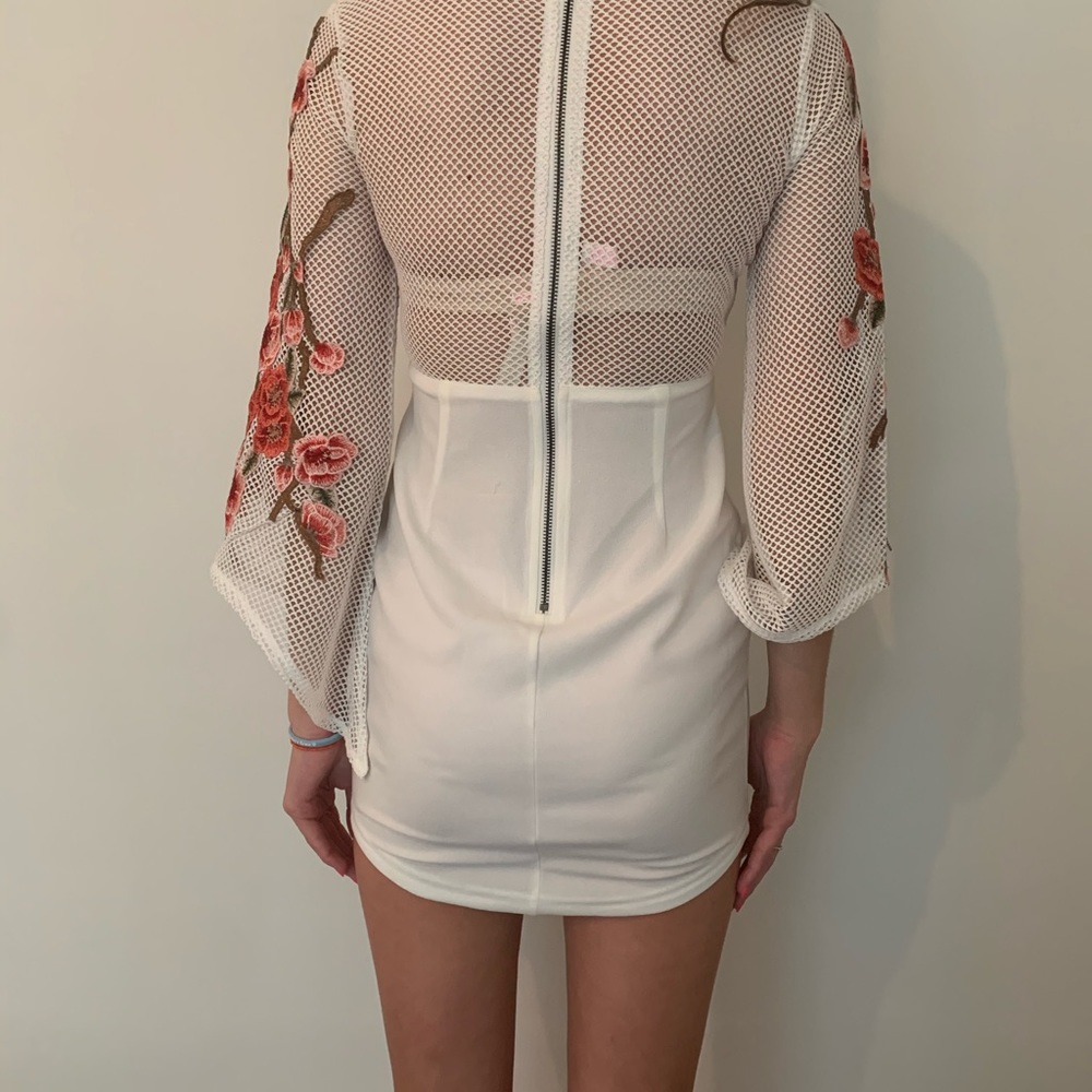 Mesh & Roses Mini Dress - Picture 4 of 5
